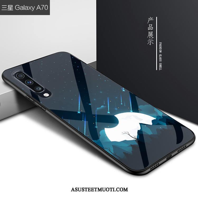 Samsung Galaxy A70 Kuoret Sininen Persoonallisuus Lasi Kuori Puhelimen