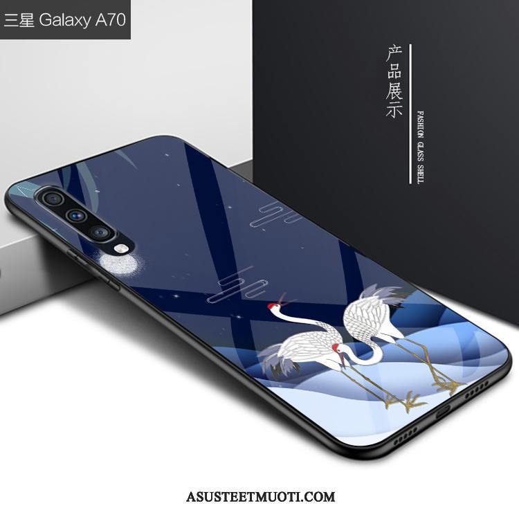 Samsung Galaxy A70 Kuoret Sininen Persoonallisuus Lasi Kuori Puhelimen