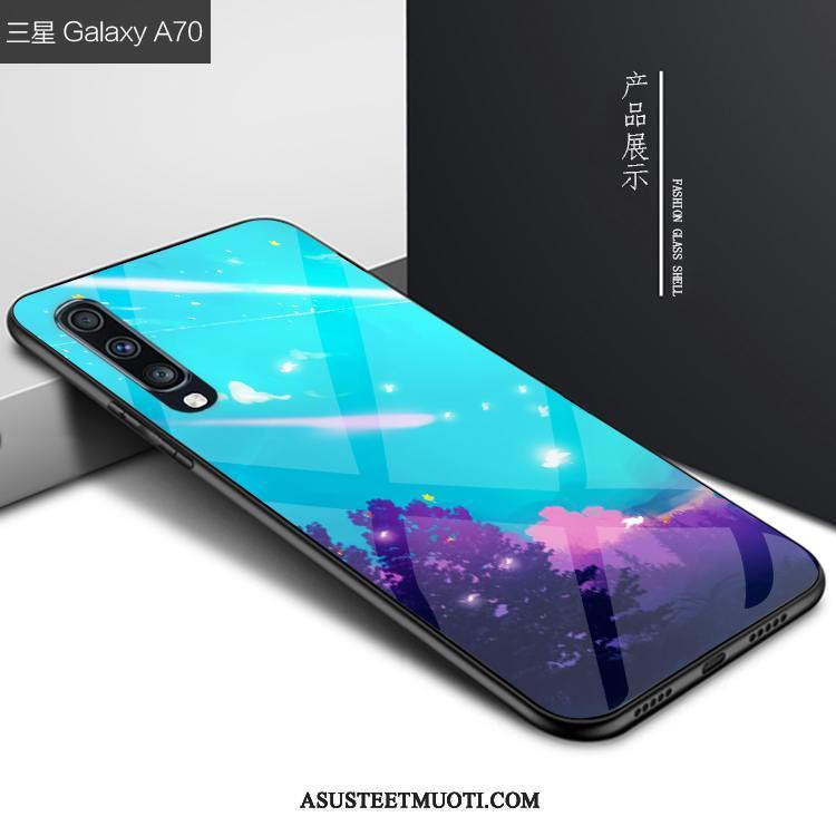 Samsung Galaxy A70 Kuoret Sininen Persoonallisuus Lasi Kuori Puhelimen