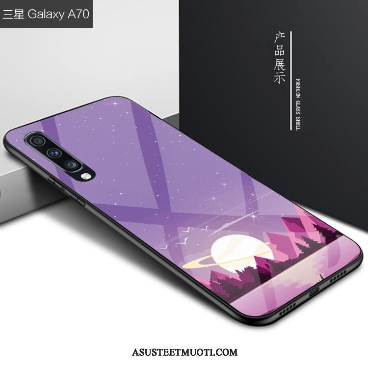 Samsung Galaxy A70 Kuoret Sininen Persoonallisuus Lasi Kuori Puhelimen